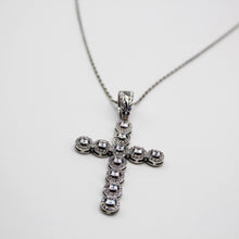 Load image into Gallery viewer, SILVER halo Cross pendant
