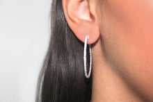 Load image into Gallery viewer, DIAMOND hoop earrings
