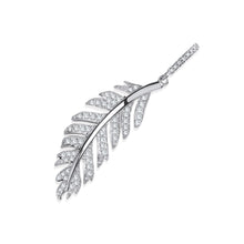 Load image into Gallery viewer, DIAMOND feather drop pendant
