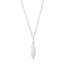 Load image into Gallery viewer, SILVER feather necklace
