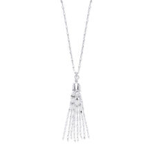 Load image into Gallery viewer, SILVER tassle necklace
