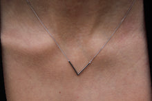 Load image into Gallery viewer, SILVER V’ necklace

