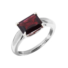 Load image into Gallery viewer, January / Garnet Gemstone Ring - Sterling Silver
