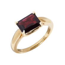 Load image into Gallery viewer, January Garnet Gemstone Ring - Gold Plated
