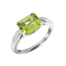Load image into Gallery viewer, August / Peridot Gemstone Ring - Sterling Silver

