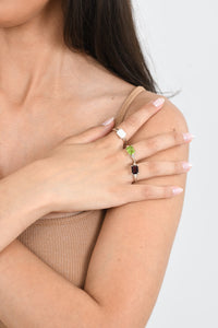 October / Opal Gemstone Ring - Gold Plated