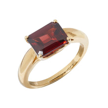 Load image into Gallery viewer, July / Light Garnet Gemstone Ring - Gold Plated
