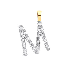 Load image into Gallery viewer, 9k Yellow Gold Diamond Initial Pendant
