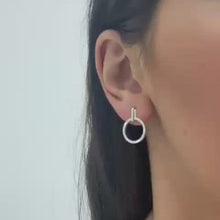 Load and play video in Gallery viewer, SILVER circle of life drop earrings
