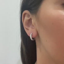 Load and play video in Gallery viewer, DIAMOND hoop earrings
