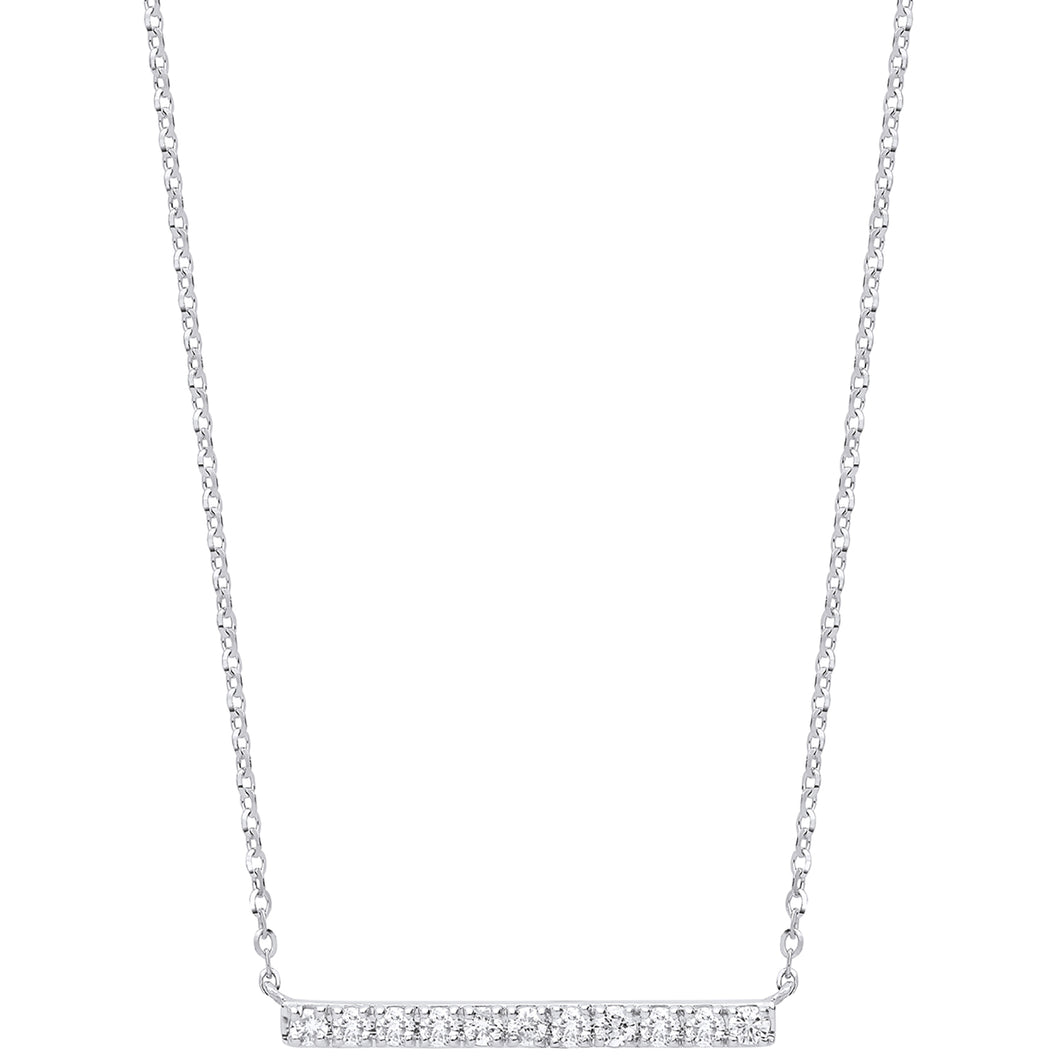 DIAMOND bar necklace and chain