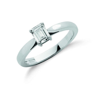 DIAMOND emerald cut engagement ring