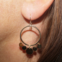 Load image into Gallery viewer, 9k GOLD twinkly hoop earrings
