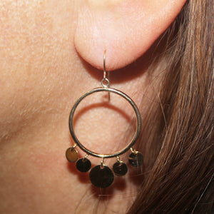 9k GOLD twinkly hoop earrings