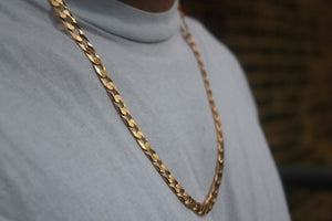 9k GOLD flat curb chain