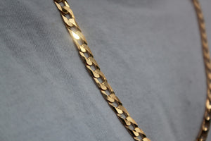 9k GOLD flat curb chain