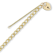 Load image into Gallery viewer, 9k GOLD padlock charm bracelet
