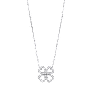 DIAMOND four leaf clover necklace