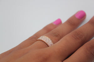 DIAMOND pave set dress ring