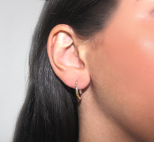 Load image into Gallery viewer, 9k GOLD mini hoop earrings
