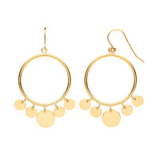 Load image into Gallery viewer, 9k GOLD twinkly hoop earrings
