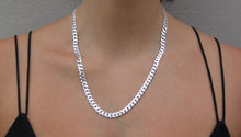 Load image into Gallery viewer, SILVER flat Cuban Chain
