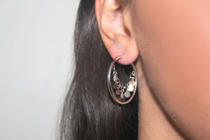SILVER twinkly earrings