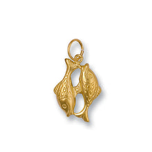 Load image into Gallery viewer, 9k GOLD pisces zodiac pendant
