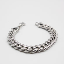 Load image into Gallery viewer, SILVER ribbed cuban bracelet
