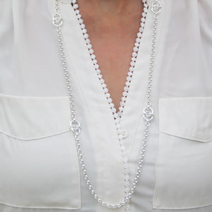 SILVER interlock necklace