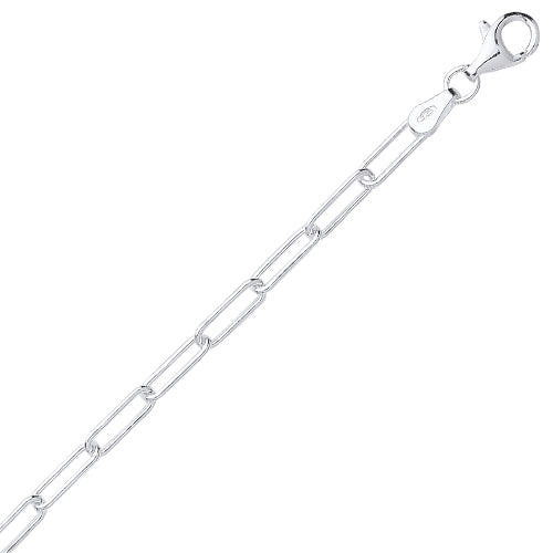SILVER paper clip chain