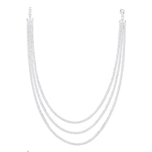 Load image into Gallery viewer, SILVER layered cuban chain
