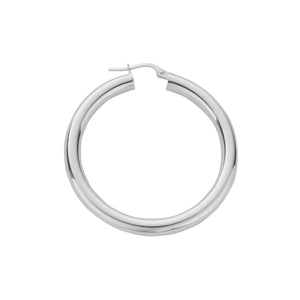 SILVER tube hoop earrings