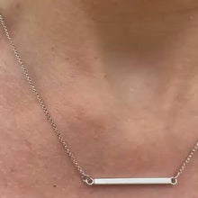 Load and play video in Gallery viewer, SILVER bar necklace
