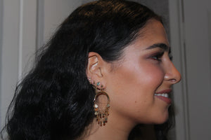 SILVER twinkly earrings